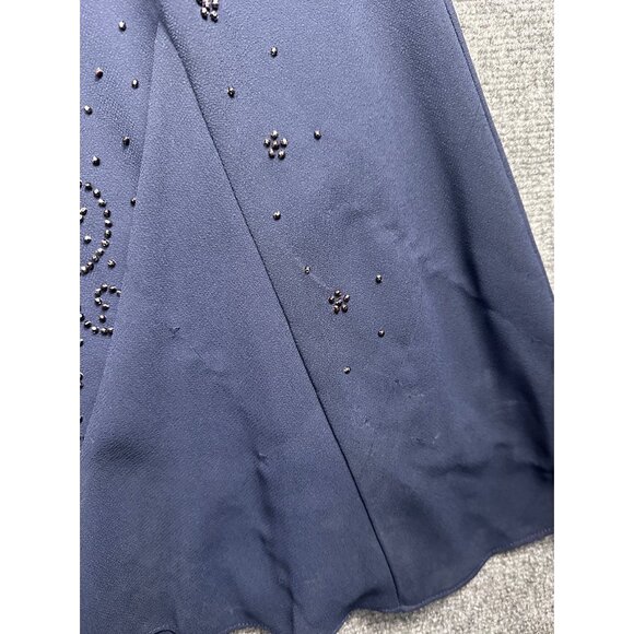 FLAW RM Richards Beaded Midi Dress Size 14 Blue Fairy Whimsigoth Dance Formal - Picture 4 of 10